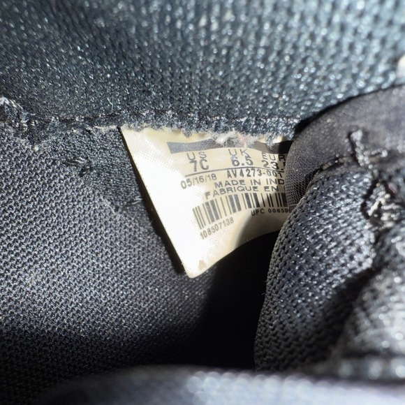 Nike Air Force 1 Low Utility Toddler Black Leather Sneakers Size 7c Walking - Picture 9 of 9